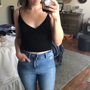Cropped wrap tank